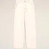 Pantalon large en coton blanc