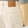 Pantalon large en coton blanc