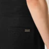 Pantalon noir en laine vierge à ceinture nouée
