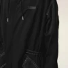 Parka longue en nylon noir
