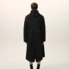 Parka longue en nylon noir