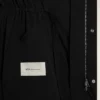Parka longue en nylon noir