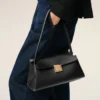 Petit sac Mimi en cuir de vache noir