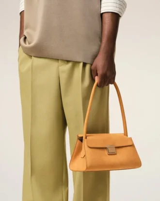 Petit sac Mimi en cuir de vache orange