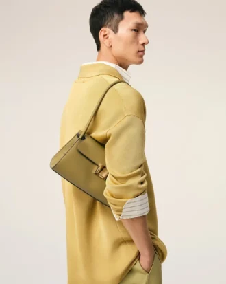 Petit sac Mimi en cuir de vache vert