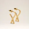 Petites créoles Ami de Coeur en laiton doré