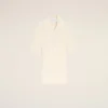 Polo à manches courtes en maille blanche