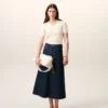 Polo à manches courtes en maille blanche