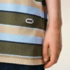 Polos en coton à rayures bleues avec patch « Ami »