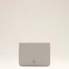 Porte-cartes Ami de Coeur en cuir de vachette gris