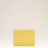 Porte-cartes Ami de Coeur en cuir de vachette jaune