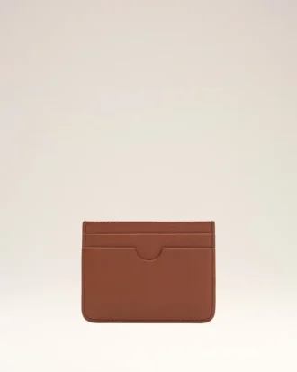 Porte-cartes Ami de Coeur en cuir de vachette marron