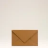 Porte-cartes Etienne en cuir lisse jaune