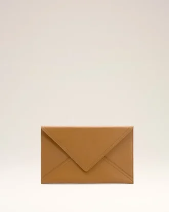 Porte-cartes Etienne en cuir lisse jaune