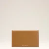 Porte-cartes Etienne en cuir lisse jaune