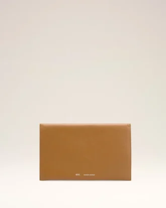 Porte-cartes Etienne en cuir lisse jaune