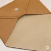 Porte-cartes Etienne en cuir lisse jaune