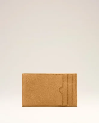 Porte-cartes à fermeture éclair Carrousel en cuir de vachette jaune