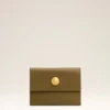 Porte-cartes pliable Carrousel en cuir kaki