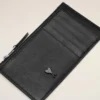 Porte-cartes zippé Ami de Coeur en cuir de vachette noir