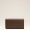 Portefeuille Carrousel Continental en cuir lisse marron