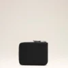 Portefeuille compact Ami de Coeur en cuir de vachette noir