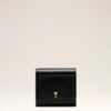 Portefeuille compact Paris Paris en cuir de vache noir