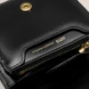 Portefeuille compact Paris Paris en cuir de vache noir