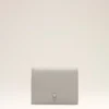 Portefeuille à deux volets Ami de Coeur en cuir de vachette gris