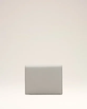 Portefeuille à deux volets Ami de Coeur en cuir de vachette gris