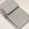 Portefeuille à deux volets Ami de Coeur en cuir de vachette gris