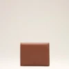 Portefeuille à deux volets Ami de Coeur en cuir de vachette marron