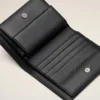 Portefeuille à deux volets Ami de Coeur en cuir de vachette noir