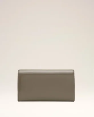 Portefeuille Paris Paris Continental en cuir verni gris