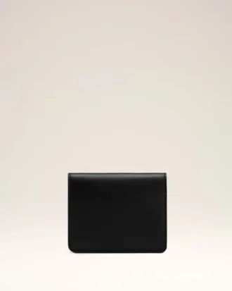 Portefeuille plié Carrousel en cuir de vache noir