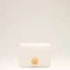 Portefeuille plié Carrousel en cuir de vachette blanc