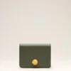 Portefeuille plié Carrousel en cuir de vachette vert