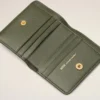 Portefeuille plié Carrousel en cuir de vachette vert