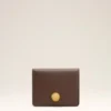 Portefeuille plié Carrousel en cuir lisse marron