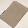 Portefeuille zippé Carrousel en cuir de vache gris