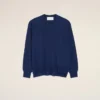Pull Ami de Coeur à col rond en laine fine bleue