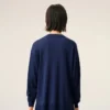 Pull Ami de Coeur à col rond en laine fine bleue