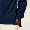 Pull Ami de Coeur à col rond en laine fine bleue