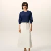 Pull Ami de Coeur à col rond en laine fine bleue