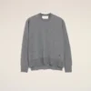 Pull Ami de Coeur à col rond en laine fine grise