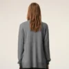 Pull Ami de Coeur à col rond en laine fine grise