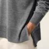 Pull Ami de Coeur à col rond en laine fine grise