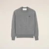 Pull Ami de Coeur à col rond en laine grise