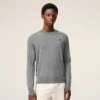 Pull Ami de Coeur à col rond en laine grise