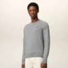 Pull Ami de Coeur à col rond en laine grise